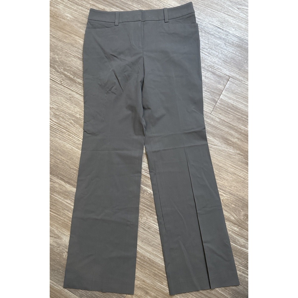 Ann Taylor Womens Gray‎ Dress Pants Size 4 Mid Rise Straight Leg Rayon